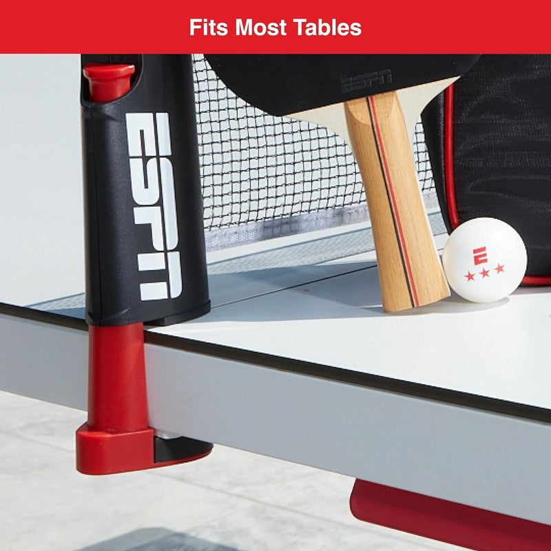 ESPN Ping Pong Set Includes 3 Ping Pong Balls, 2 Paddles, Portable Ping Pong Net and Travel Case, Table Tennis Ideal for Kids Games, Family Games, and Game Night - Image 4